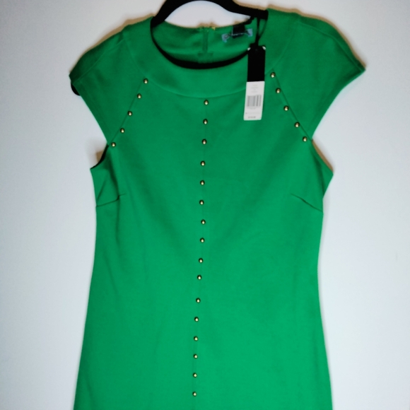 Cynthia Rowley Lamargreen Dress sheath sze medium sleeveless decorative buttons - Picture 2 of 10